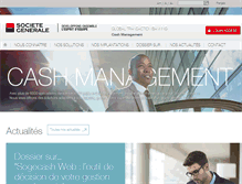 Tablet Screenshot of cashmanagement.societegenerale.com